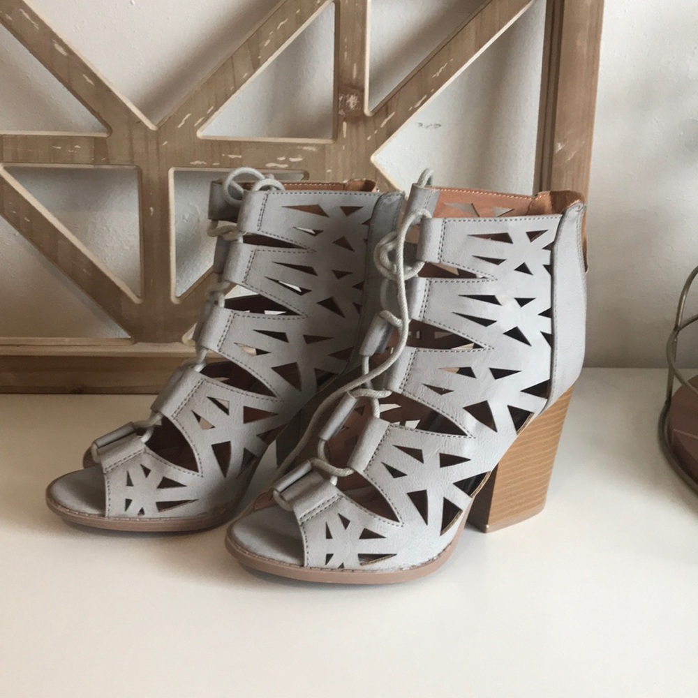 Lace-up heels
